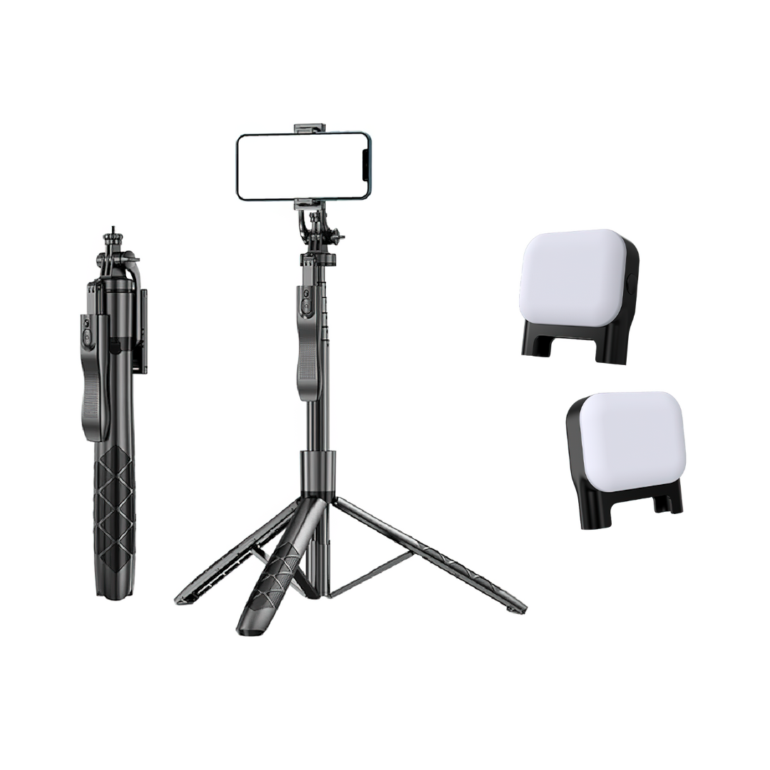 Perche à Selfie Trépied Panoramique 360° avec Télécommande pour Téléphones Mobiles