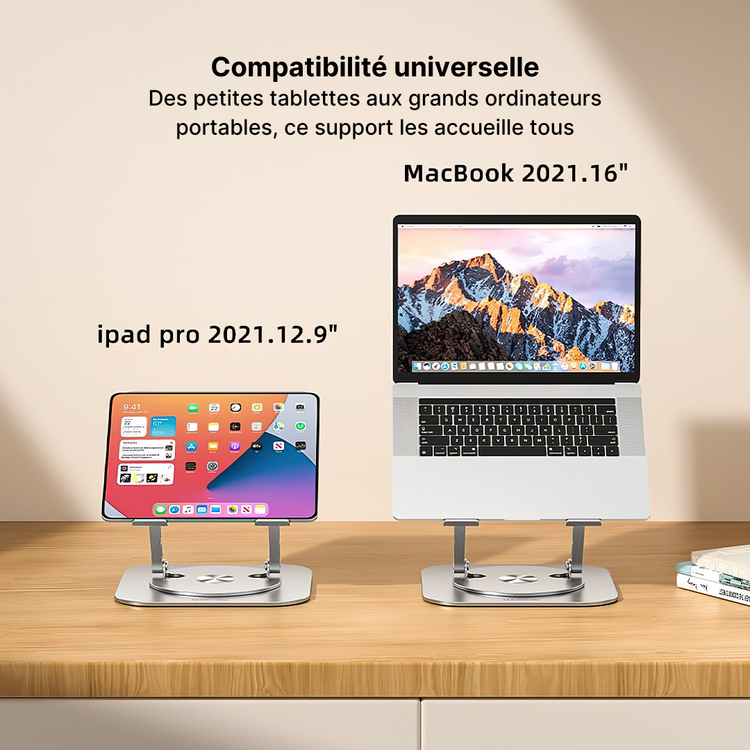 Support Ordinateur Portable Pivotant 360