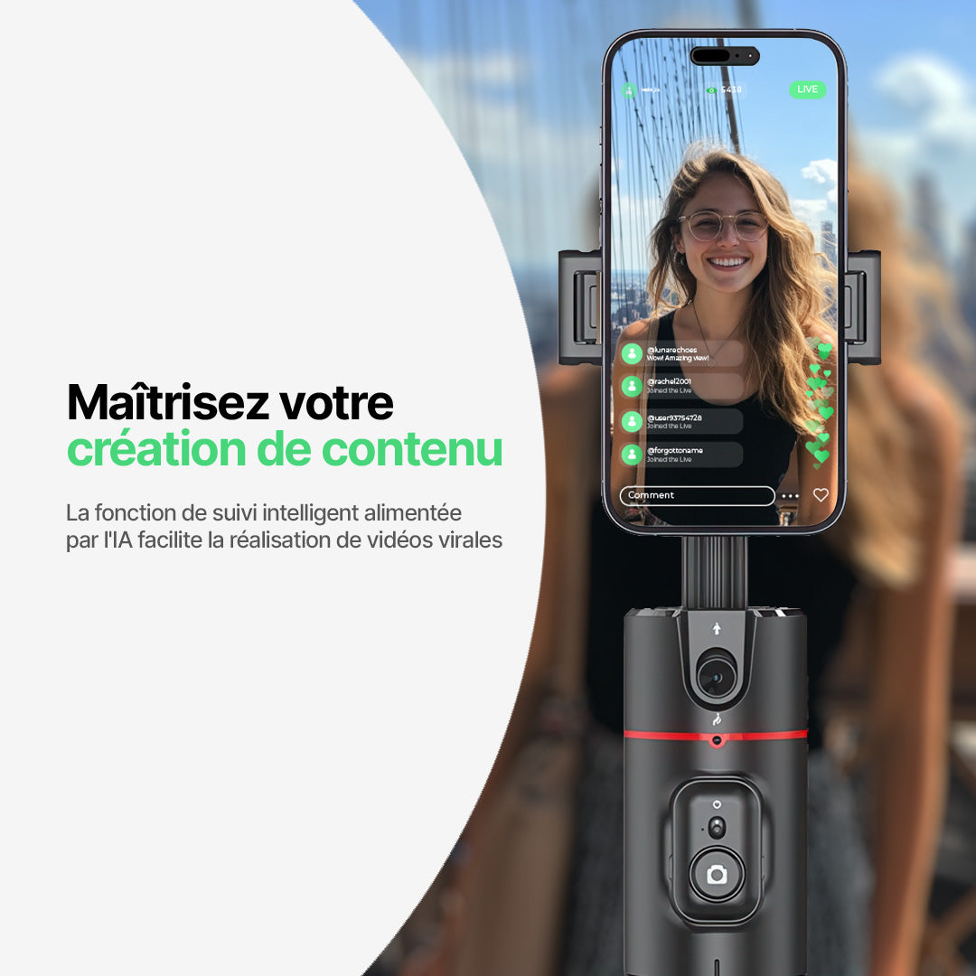 Perche pour Caméra AutoFocus 360 avec Suivi Intelligent