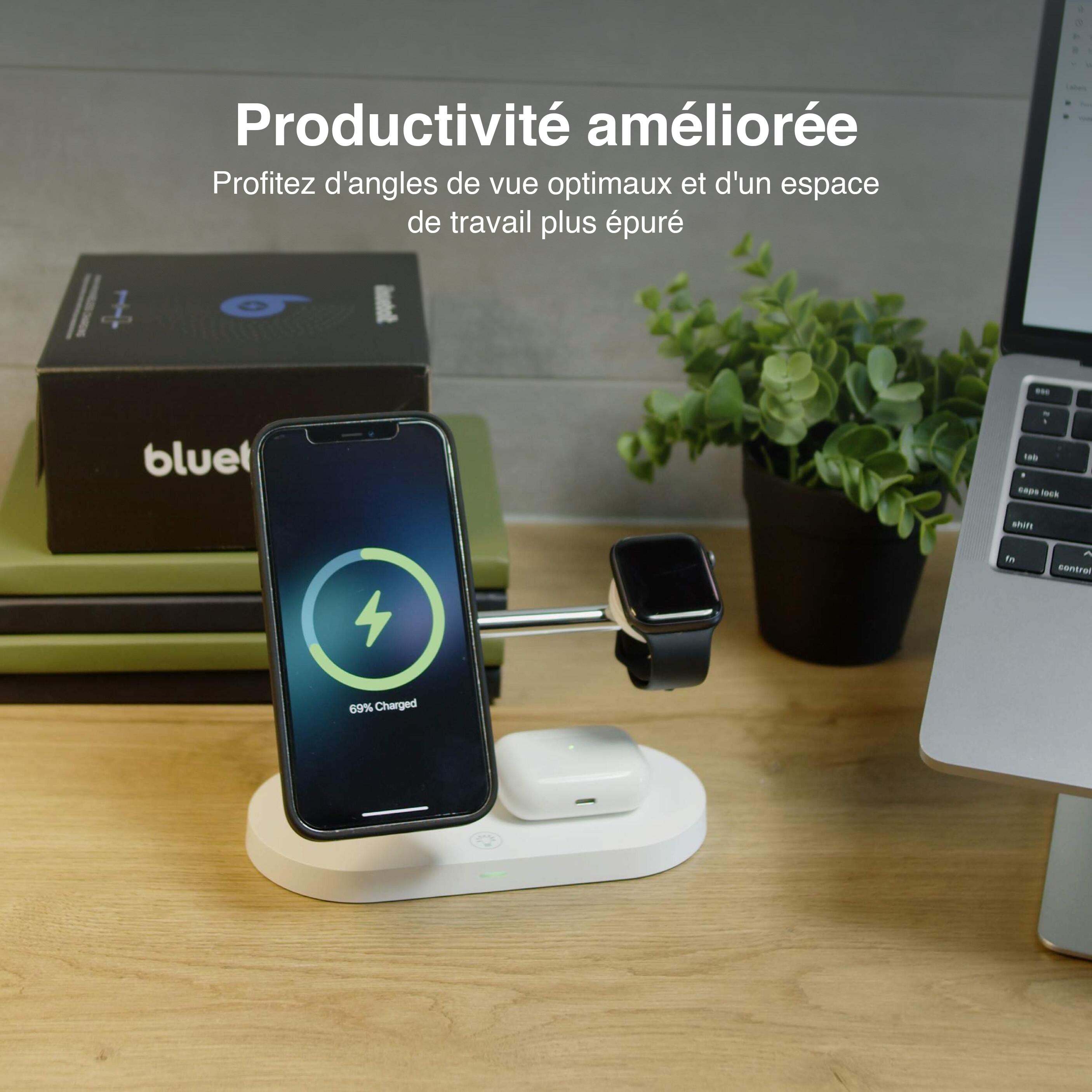 Station de Charge Sans Fil MagSafe 4-en-1