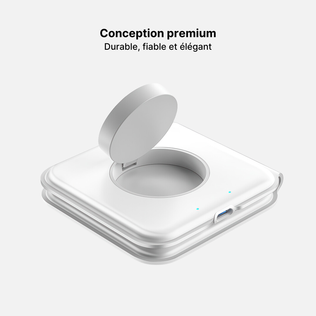 Station de Charge Sans Fil Double Pliable MagFold 2-en-1