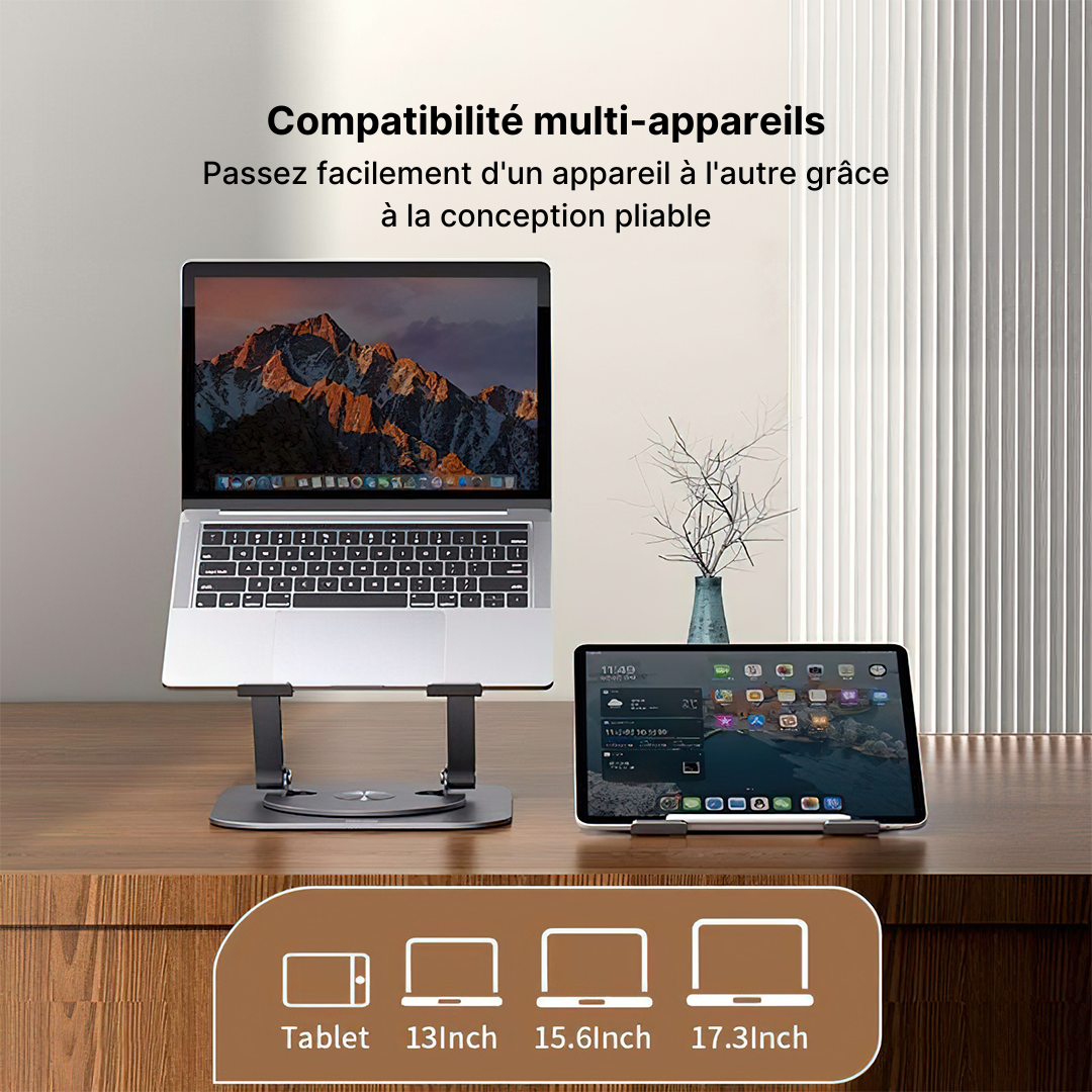 Support Ordinateur Portable Pivotant 360
