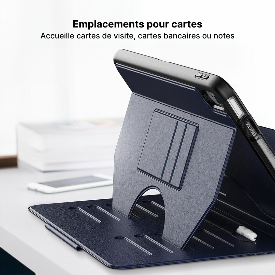 Étui AirFlow Pro pour iPad avec Support Ajustable et Porte-Crayon