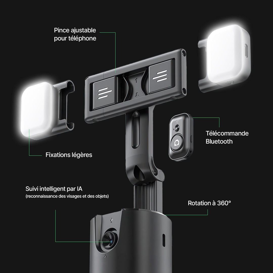 Perche pour Caméra AutoFocus 360 avec Suivi Intelligent
