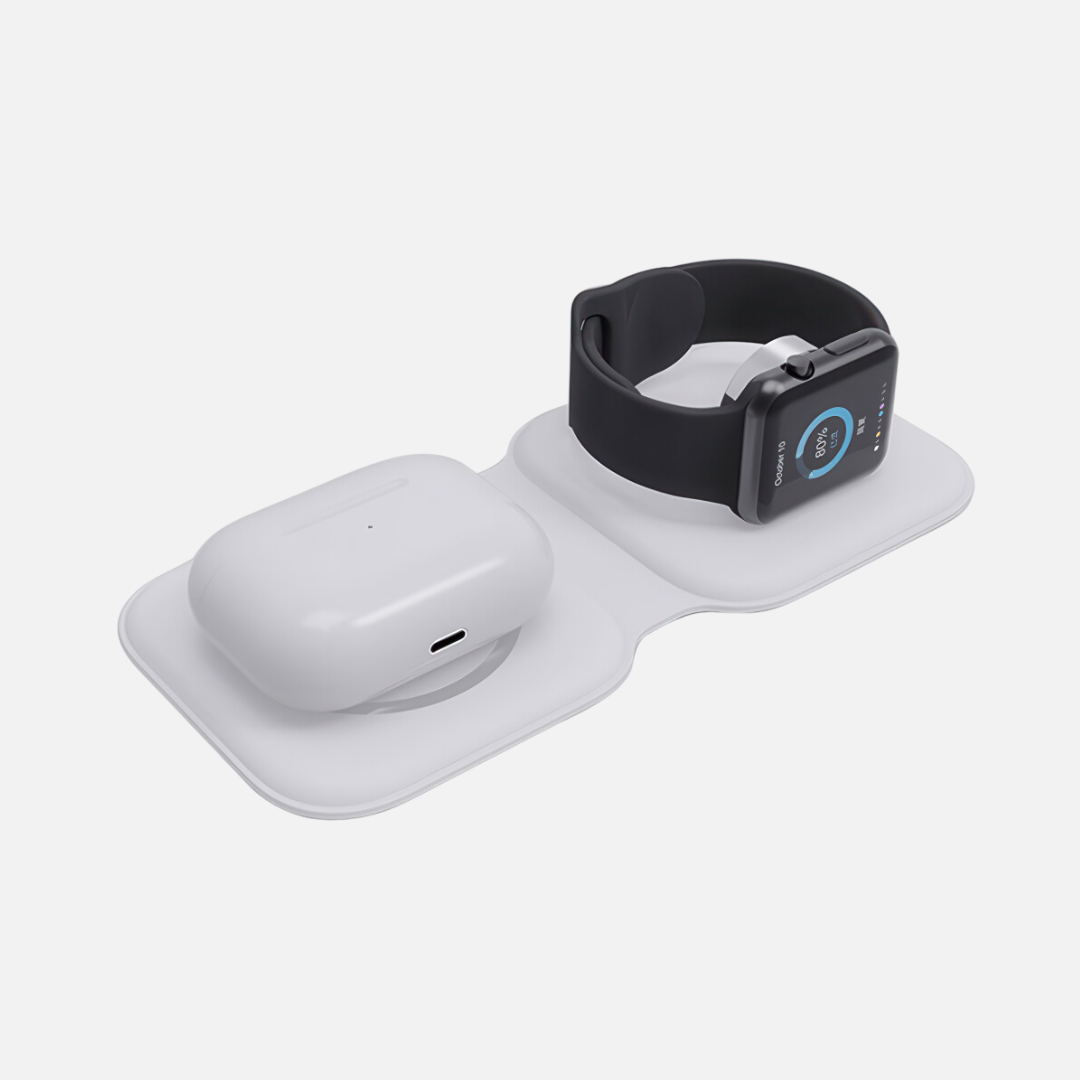 Station de Charge Sans Fil Double Pliable MagFold 2-en-1