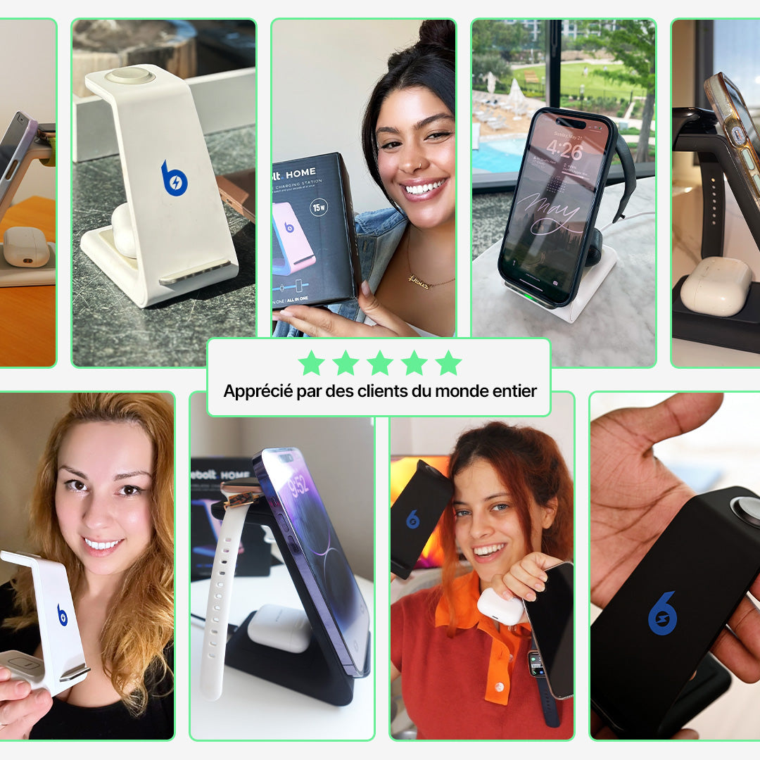 Station de Charge Sans Fil 3 en 1, Apple, Samsung, Watch, AirPods