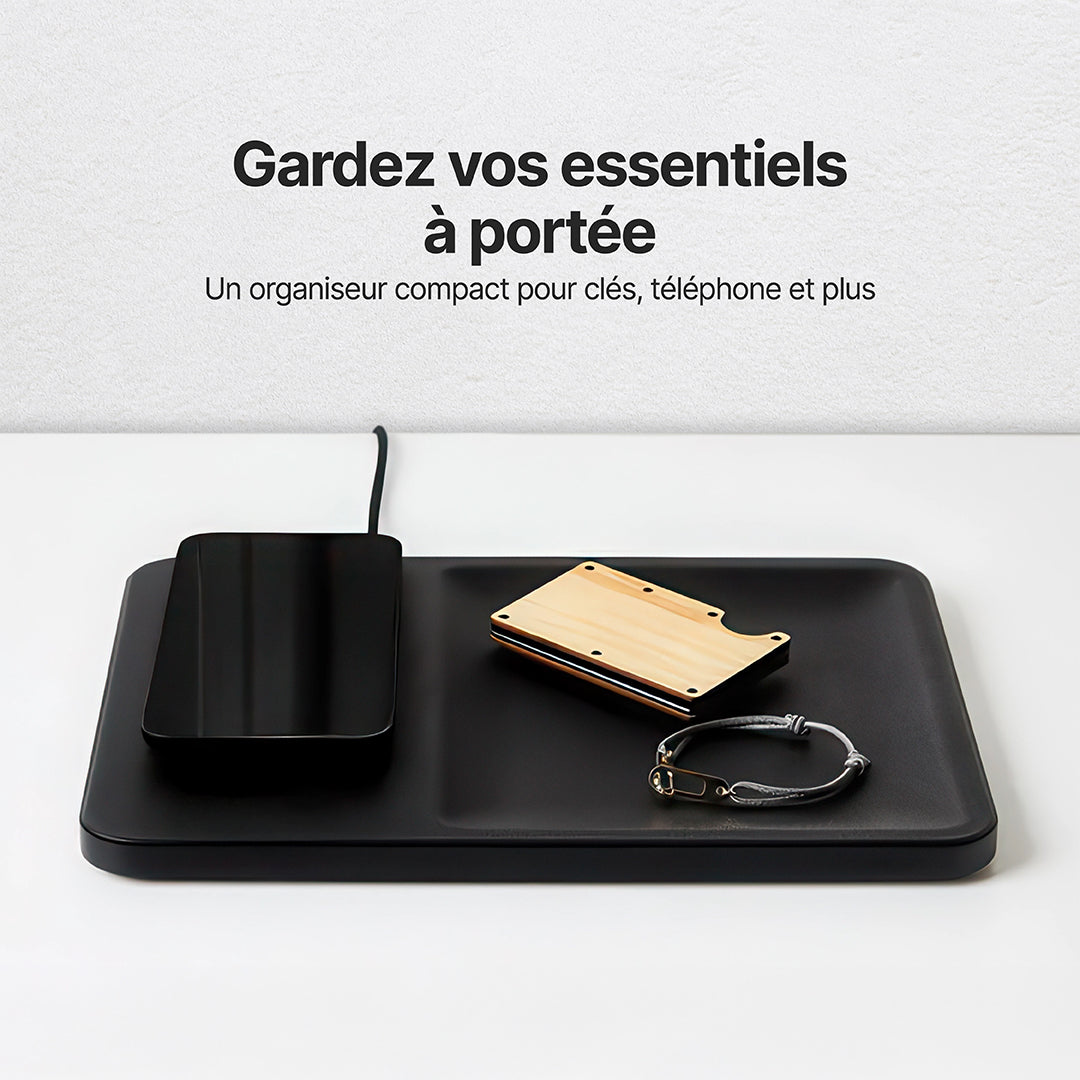 AuraHub Chargeur sans fil pour iPhone et Organisateur