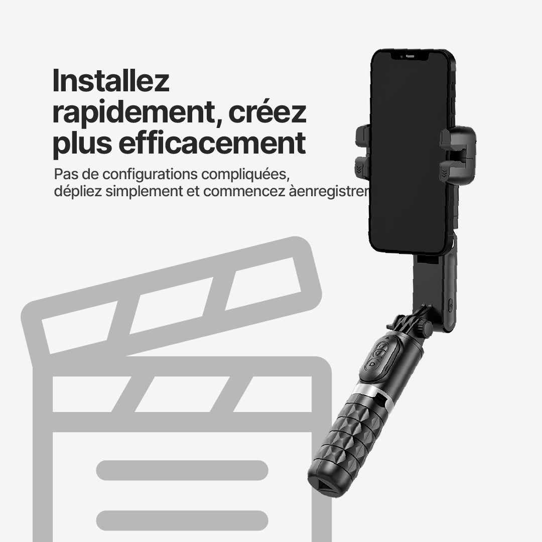 Trépied AutoFocus pour Créateurs (360°, suivi du visage, perche à selfie, éclairage, télécommande sans fil)