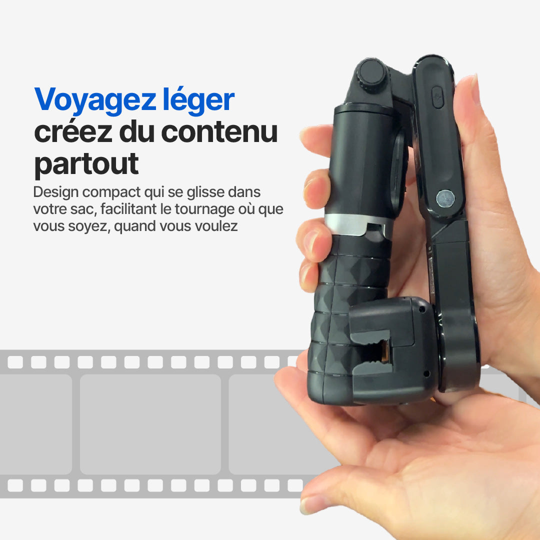Trépied AutoFocus pour Créateurs (360°, suivi du visage, perche à selfie, éclairage, télécommande sans fil)