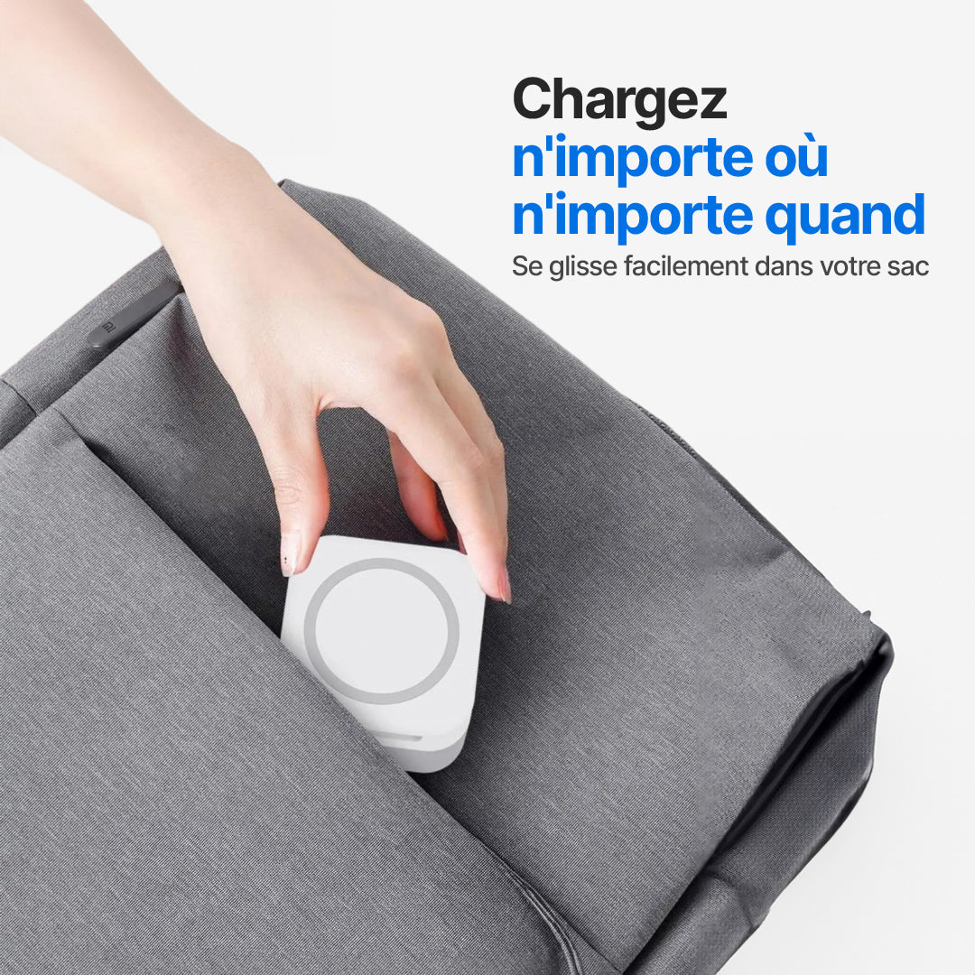 Station de Charge Sans Fil Magnétique CubeMag 3-en-1 pour Apple et Android