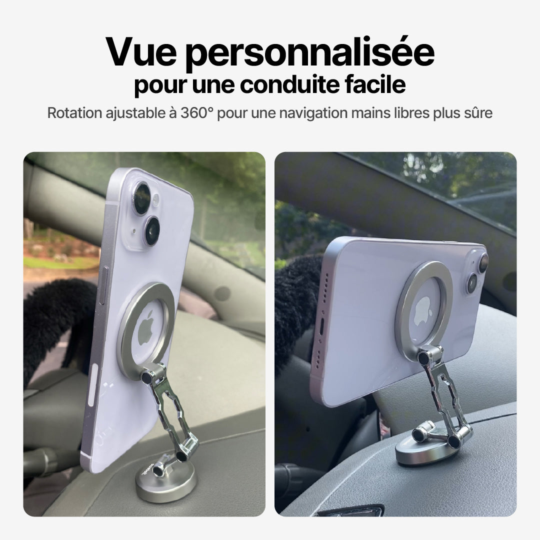 Support Téléphone Magnétique DashGrip pour Voiture avec Pied Ajustable