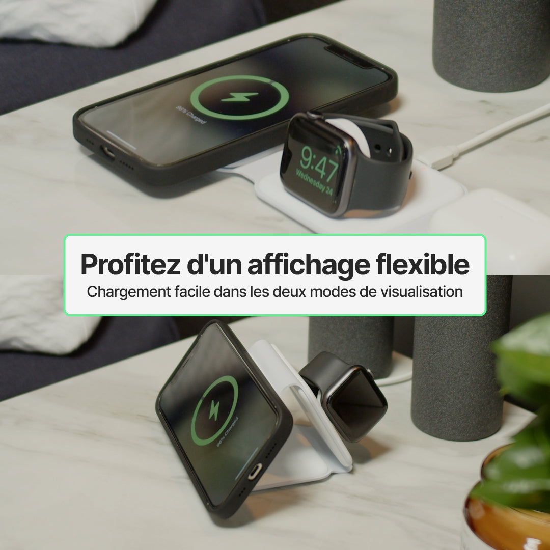 Station de Charge 3 en 1 Pliable