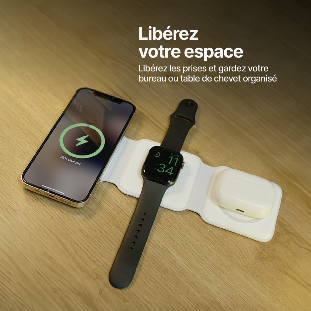 Station de Charge 3 en 1 Pliable