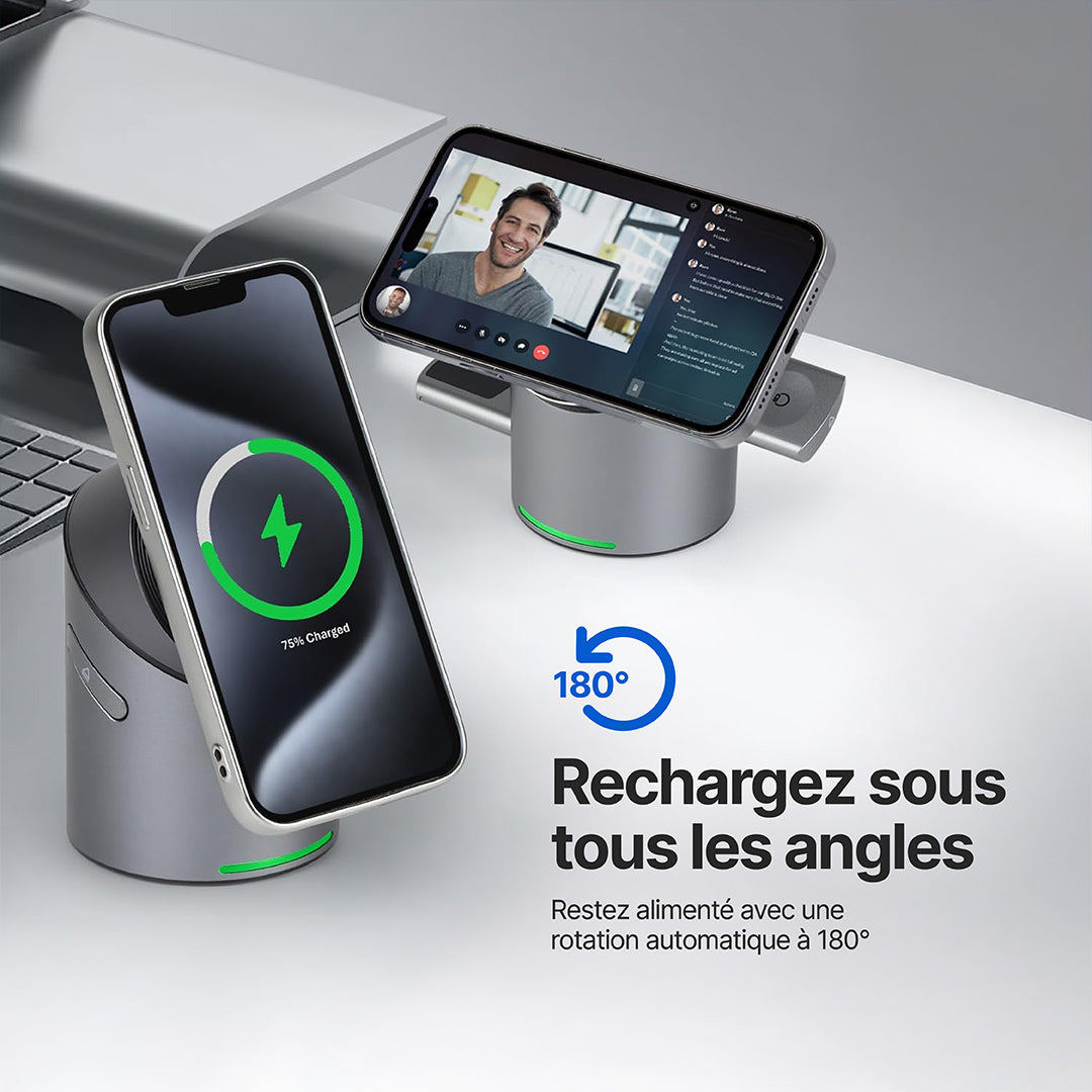 Halo MagSafe Station de charge sans fil 3-en-1 Qi2