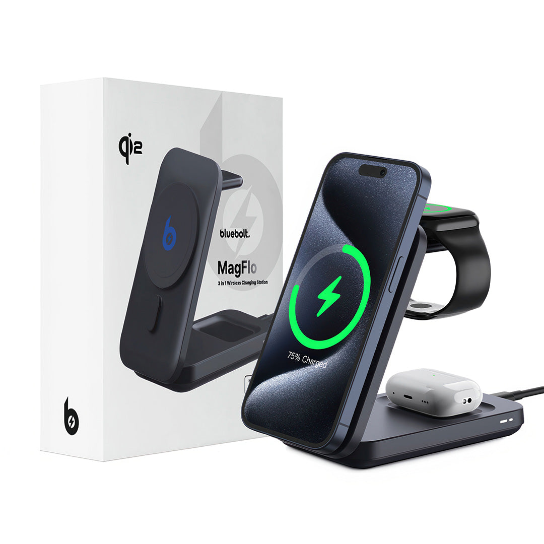 Station de Charge Sans Fil MagFlo 3 en 1 Qi2
