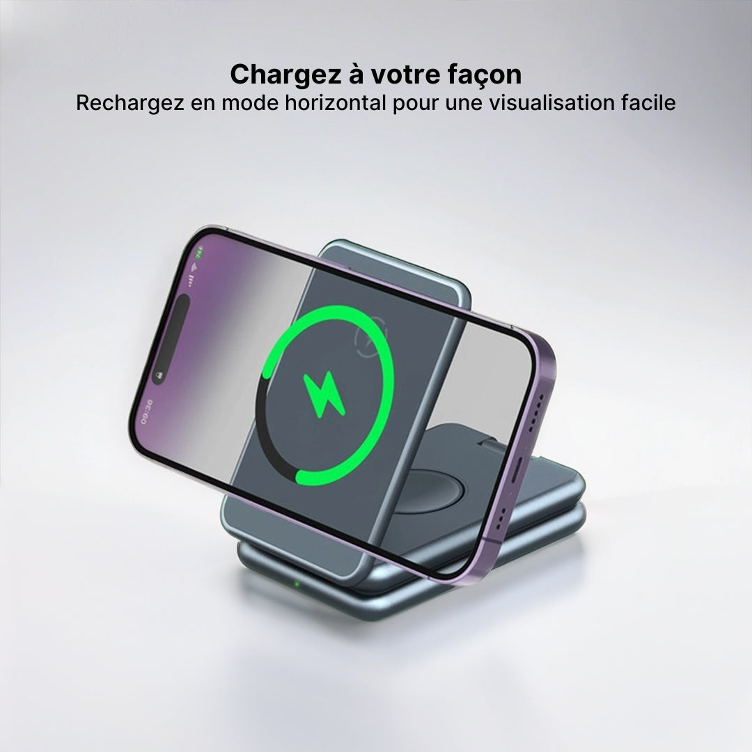 Support de Charge Sans Fil en Aluminium MagFold Pro 3-en-1