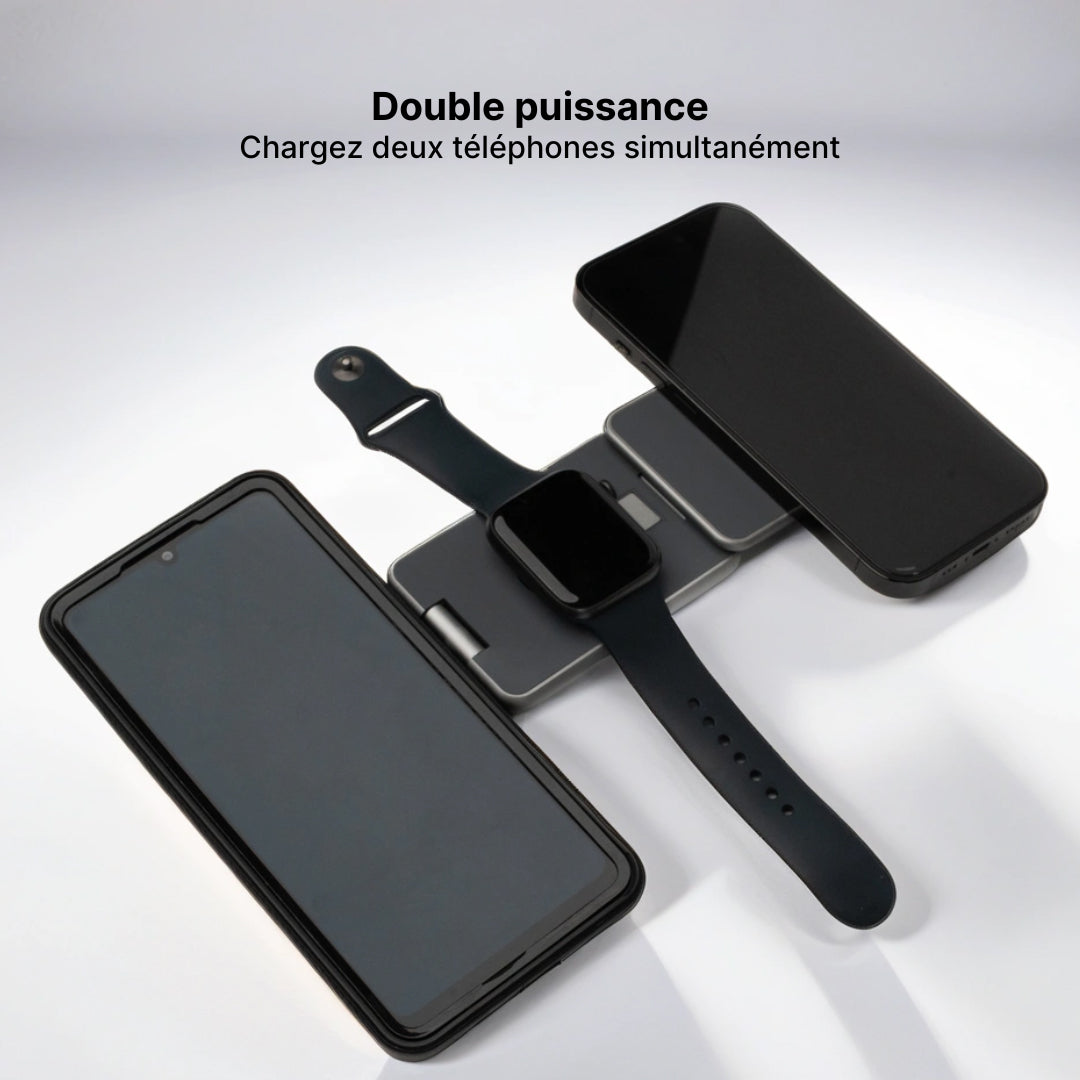 Support de Charge Sans Fil en Aluminium MagFold Pro 3-en-1