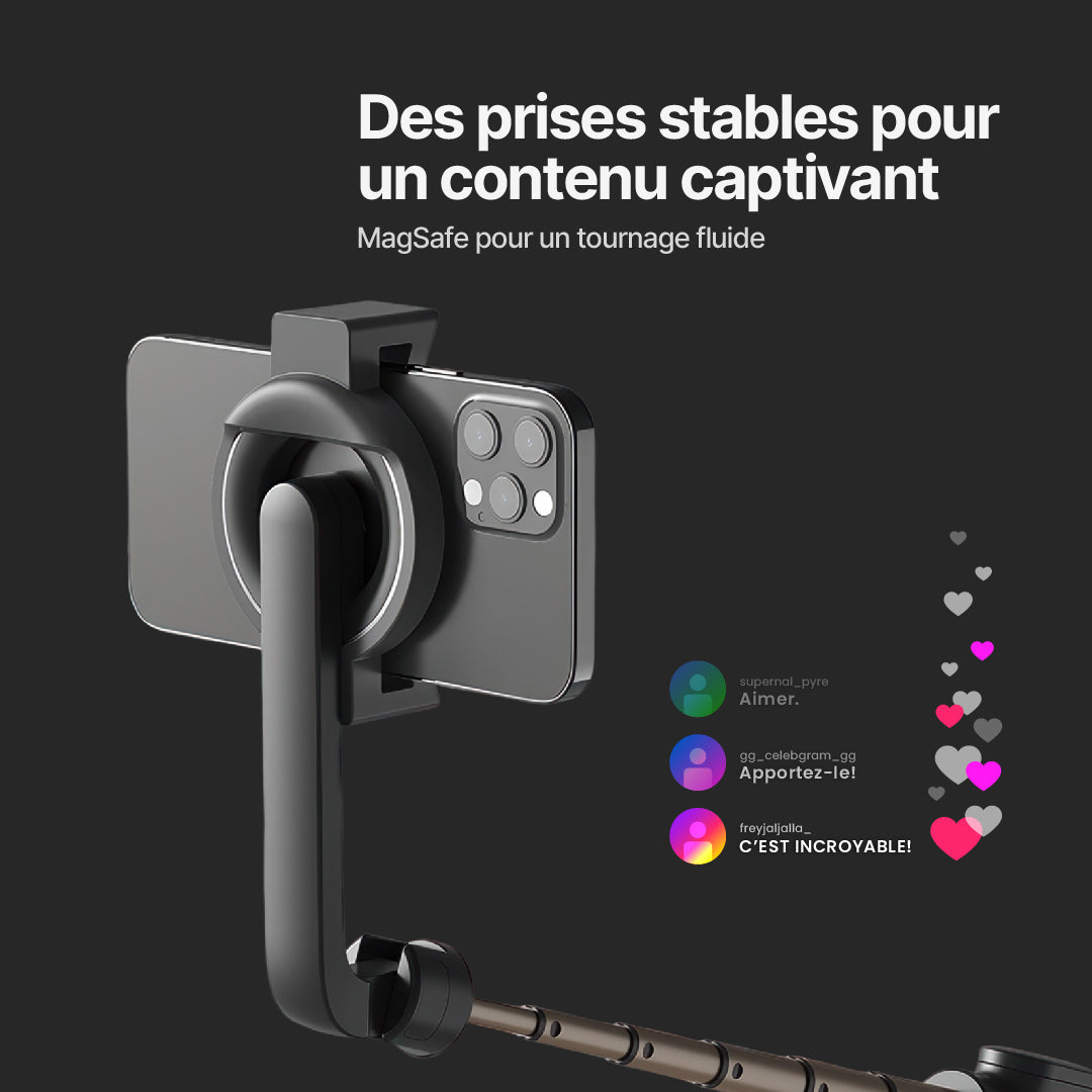 Trépied MagSafe avec Télécommande Sans Fil pour Créateurs