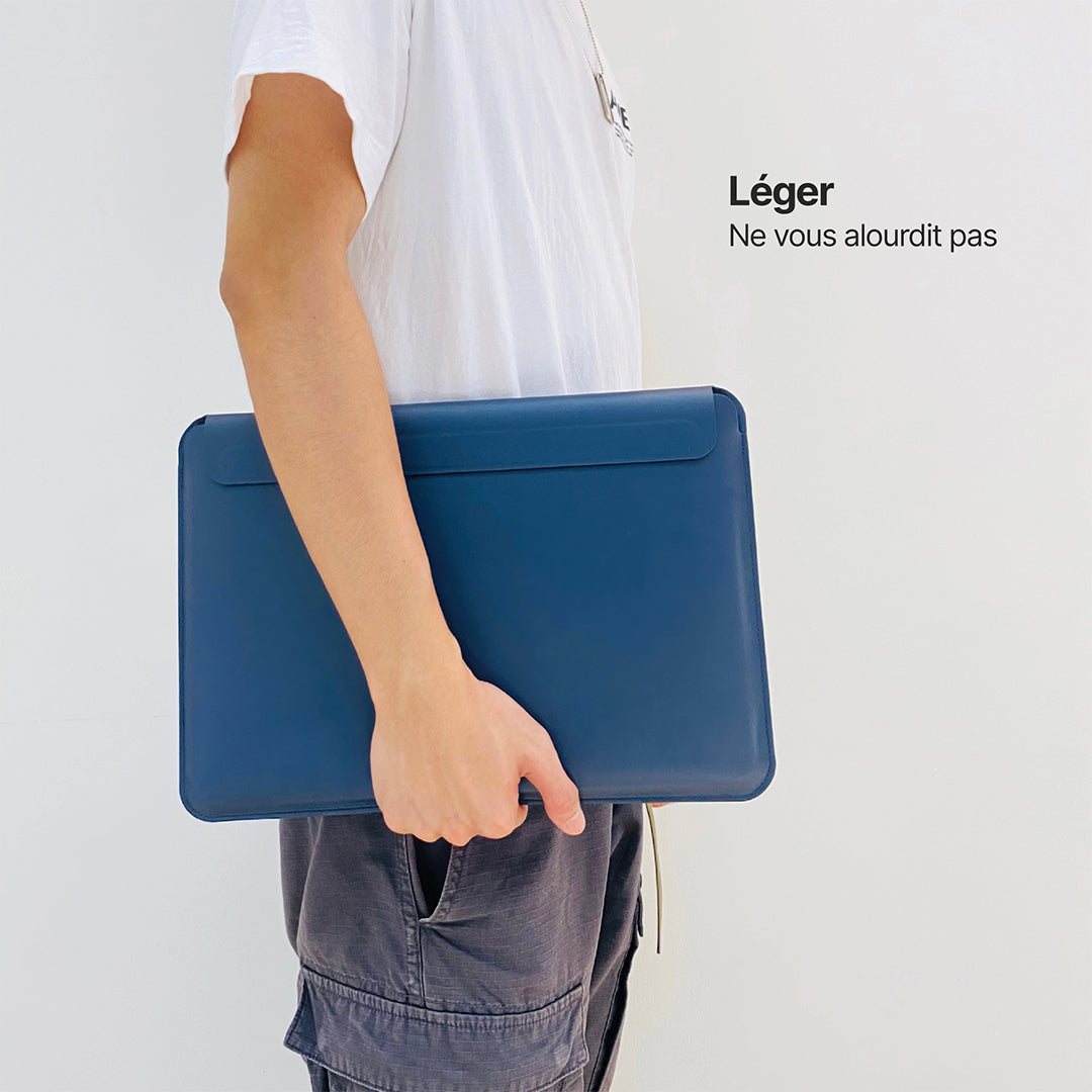 Housse MacBook en Cuir PU avec Rabat Magnétique et Tapis de Souris
