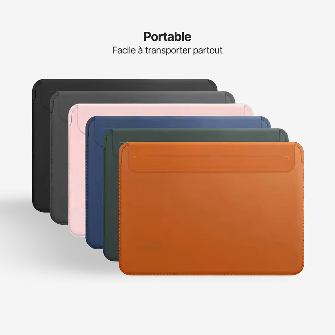 Housse MacBook en Cuir PU avec Rabat Magnétique et Tapis de Souris