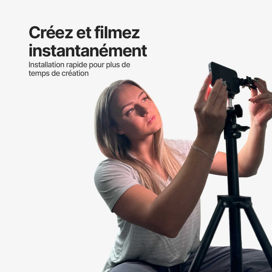 Lampe Selfie Portable avec 7 Modes de Luminosité