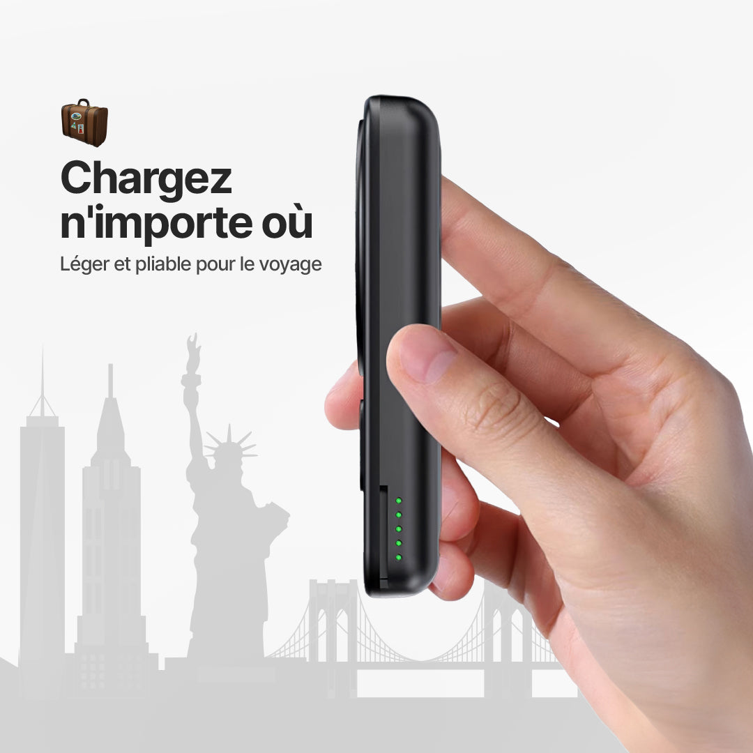 Chargeur Sans Fil Magnétique PowerMag 3-en-1 avec Support