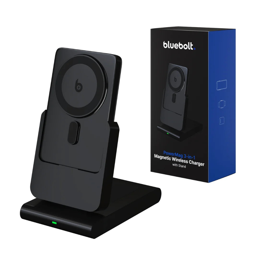 Chargeur Sans Fil Magnétique PowerMag 3-en-1 avec Support