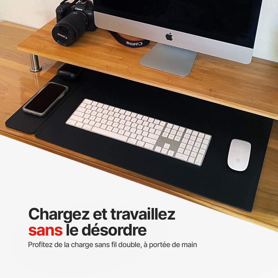 Tapis de Bureau avec Chargement Sans Fil PowerMat Pro DUO