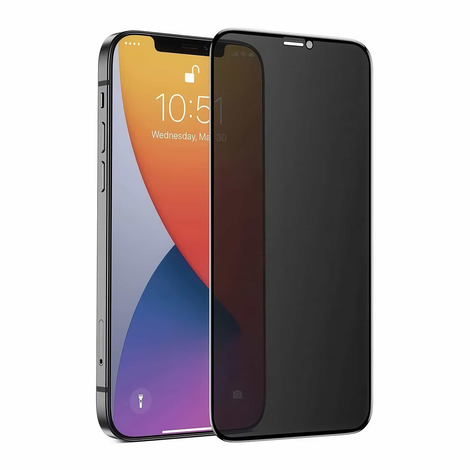 Protection d’écran confidentialité en verre trempé pour iPhone
