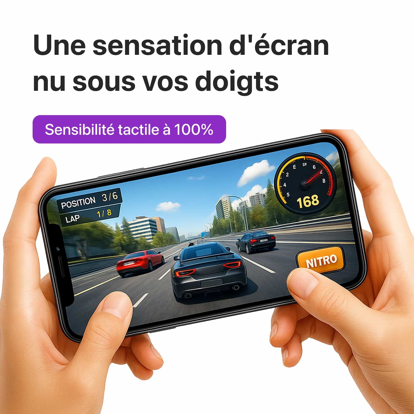 Protection d’écran confidentialité en verre trempé pour iPhone