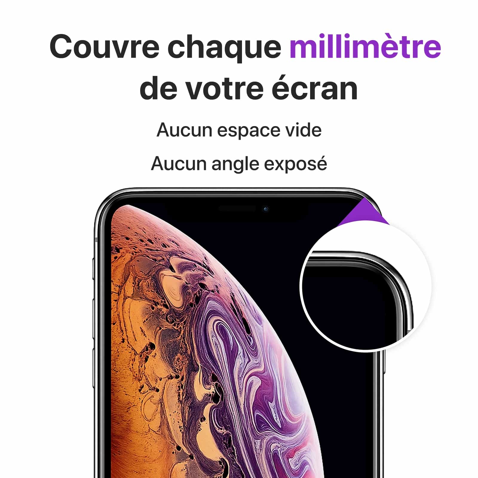 Protection d’écran confidentialité en verre trempé pour iPhone