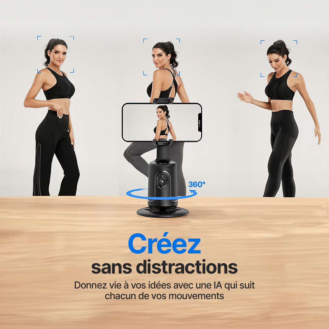 Support de Caméra Smart360 avec Suivi de Mouvement IA