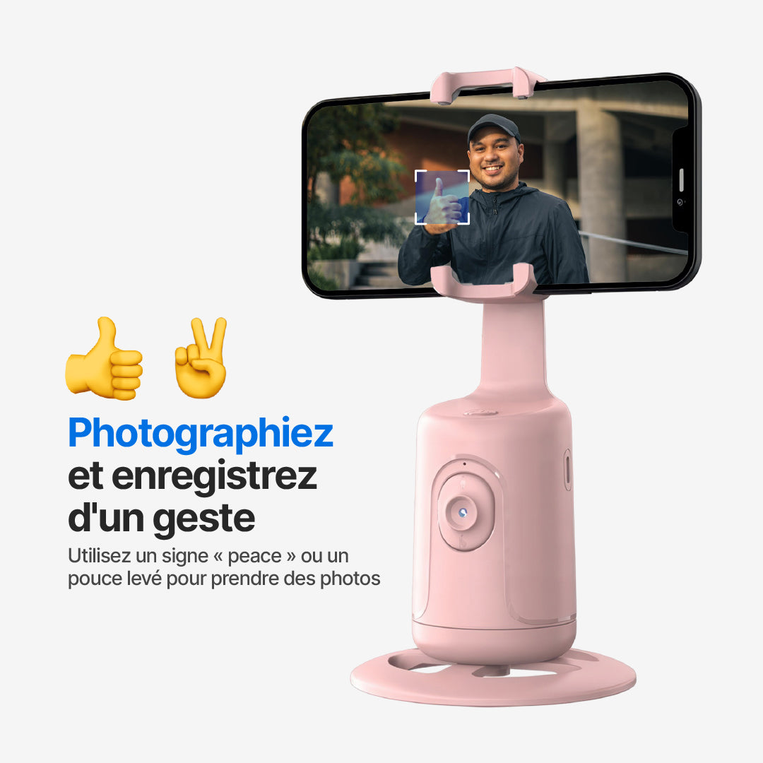 Support de Caméra Smart360 avec Suivi de Mouvement IA