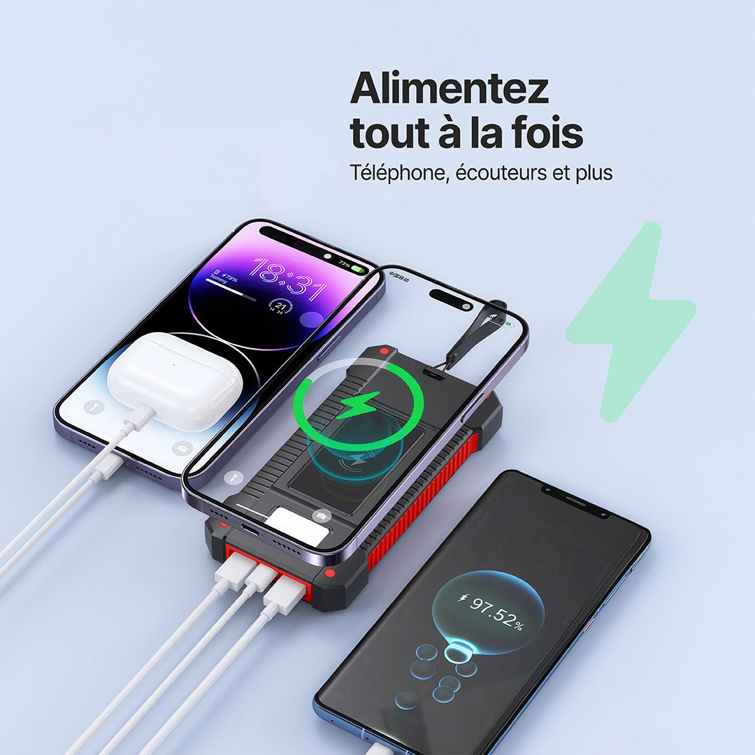 SolaBank Powerbank à recharge sans fil 10000mAh