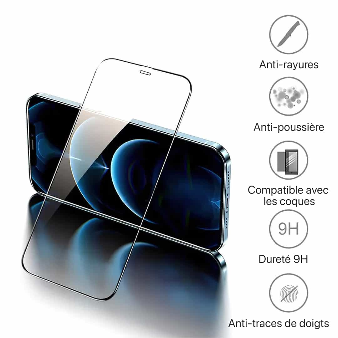 Protection d’écran en verre trempé pour iPhone