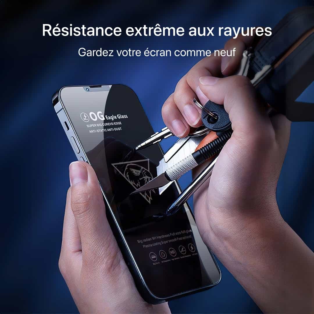 Protection d’écran en verre trempé pour iPhone