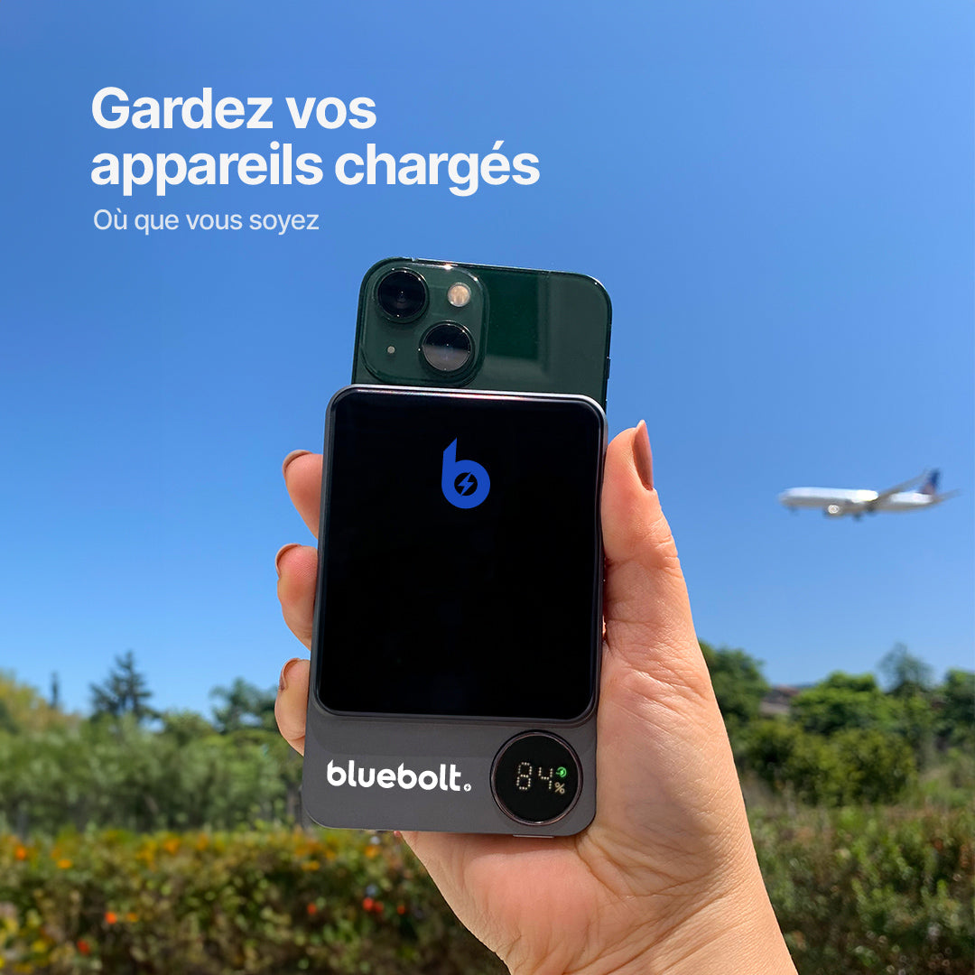 Batterie Externe Ultra Fine 20W Avec Charge Sans Fil Magnétique