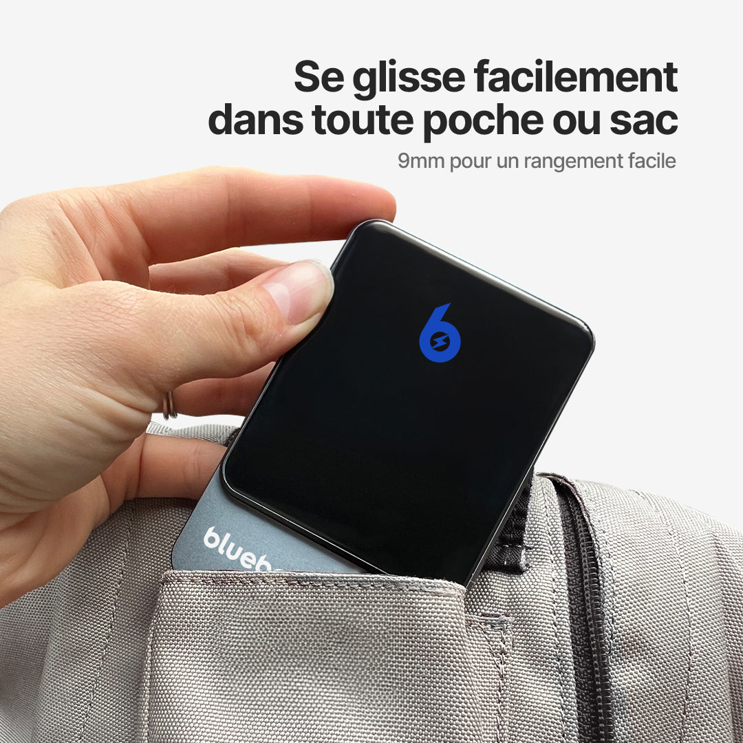 Batterie Externe Ultra Fine 20W Avec Charge Sans Fil Magnétique