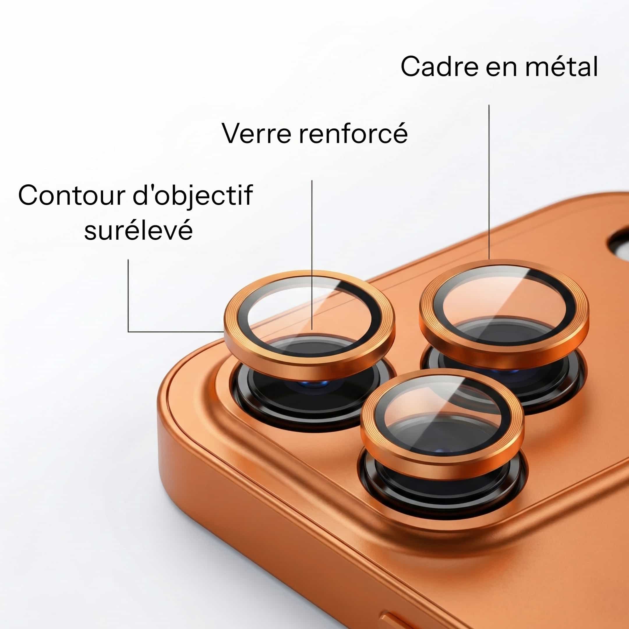 Coque iPhone Métallique avec Protection Caméra