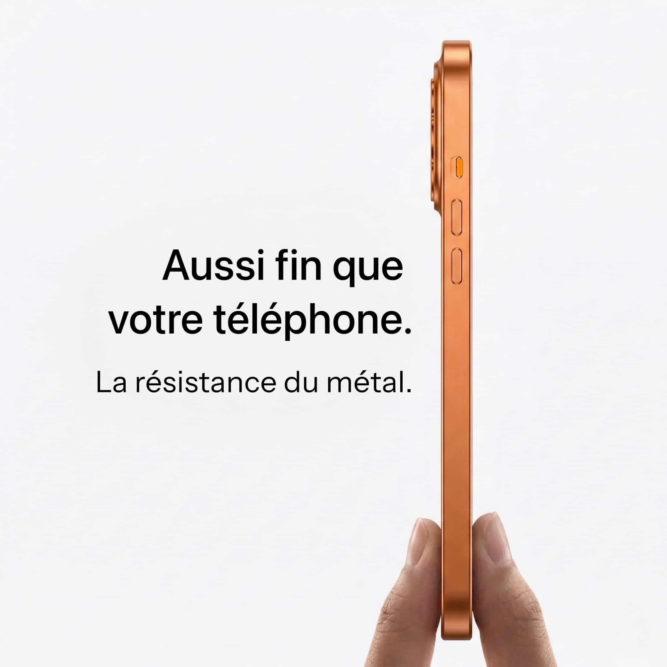 Coque iPhone Métallique avec Protection Caméra
