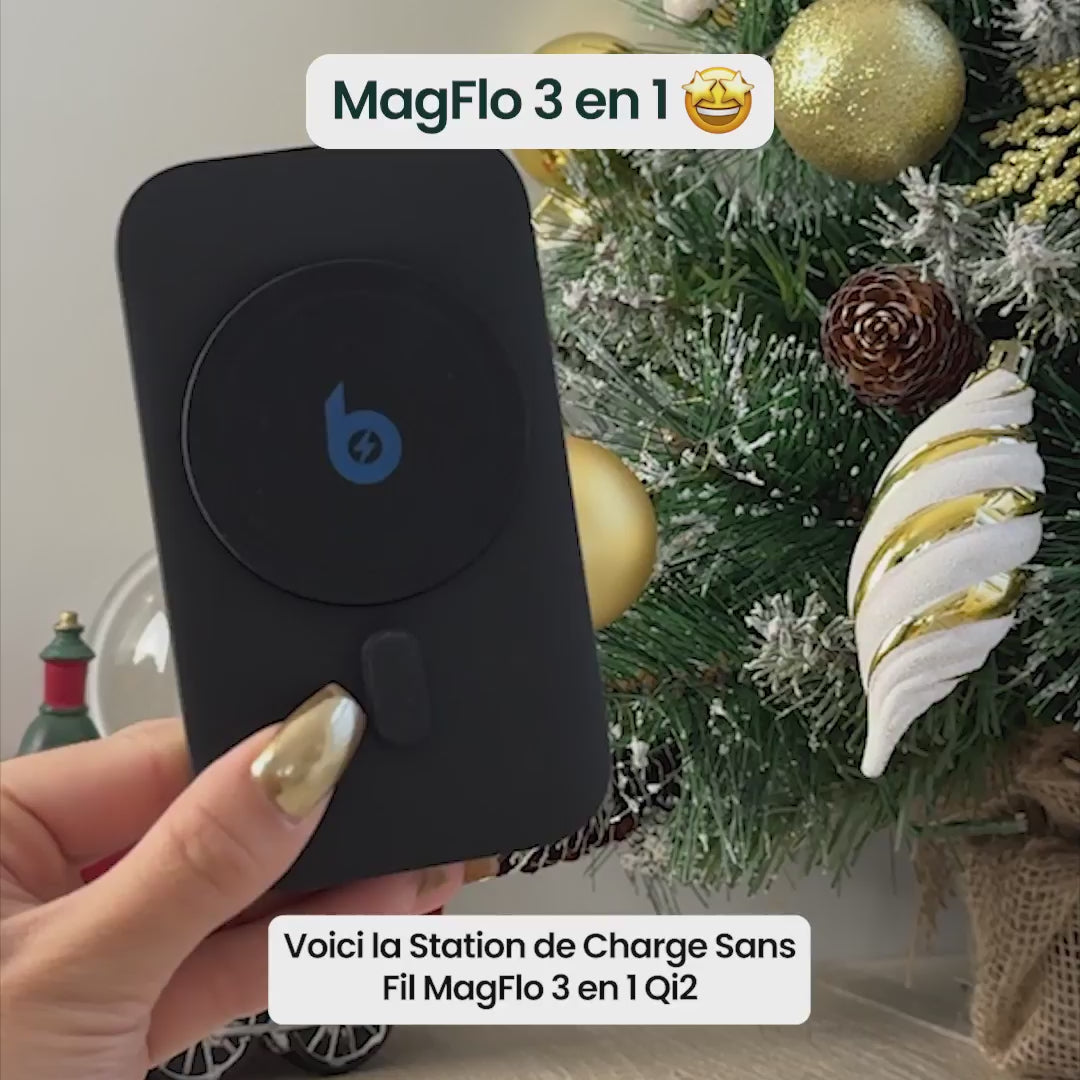Station de Charge Sans Fil MagFlo 3 en 1 Qi2